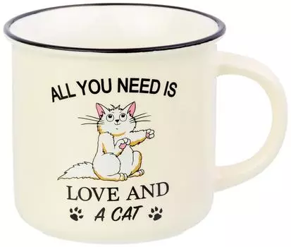Кружка Elan Gallery All you need is love and a cat 400мл