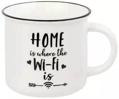 Кружка Elan Gallery Home is where the Wi-Fi 400мл