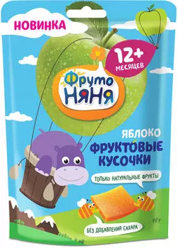 Кусочки фруктовые ФрутоНяня Яблоко 56г. Закажите онлайн!