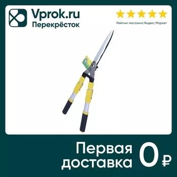 Кусторез Солнечный сад с хромированными лезвиями и телескопической ручкой
