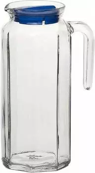 Кувшин Pasabahce Kosem с голубой крышкой 1л
