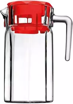 Кувшин Pasabahce Kosem с красной крышкой 1.235л