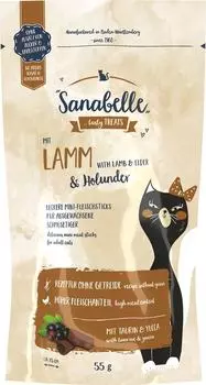Лакомство для кошек Sanabelle Snack с ягнёнком и бузиной 55г
