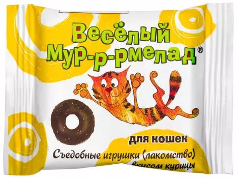 Лакомство для кошек Veda Веселый Мур-р-рмелад съедобные игрушки со вкусом курицы 6г