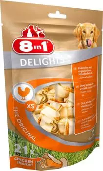 Лакомство для собак 8 in 1 Delights XS Косточки для мелких пород 21шт*7.5см (упаковка 3 шт.)