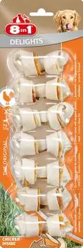 Лакомство для собак 8 in 1 Delights XS Косточки для мелких пород 7шт*7.5см (упаковка 3 шт.)