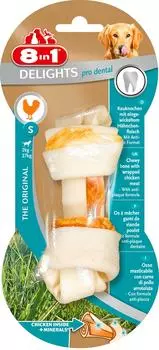 Лакомство для собак 8 in 1 Dental Delights S Косточка для чистки зубов 11см (упаковка 3 шт.)