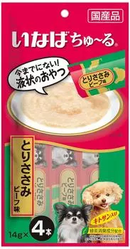 Лакомство для собак Inaba Churu Куриное филе со вкусом говядины 14г*4шт