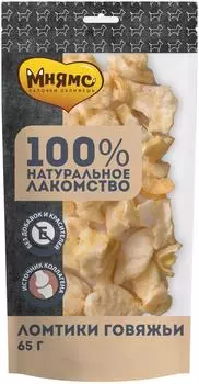 Лакомство для собак Мнямс ломтики говяжьи 65г