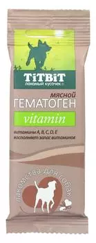 Лакомство для собак TiTBiT Гематоген мясной Vitamin 35г