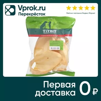 Лакомство для собак TiTBiT Ухо говяжье XXL 80г