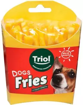 Лакомство для собак Triol Fun Food Картофель фри со вкусом говядины 100г