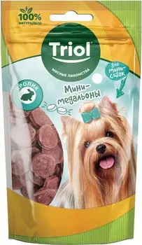 Лакомство для собак Triol Мини-медальоны из Кролика 50г (упаковка 3 шт.)