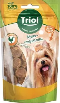 Лакомство для собак Triol Мини-медальоны из Курицы 50г (упаковка 3 шт.)