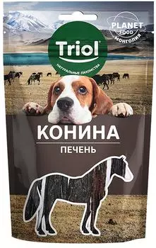 Лакомство для собак Triol Planet Food Печень конская 50г