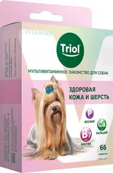 Лакомство для собак Triol Здоровая кожа и шерсть 30г (упаковка 3 шт.)