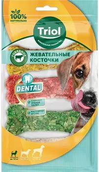 Лакомство для собак Triol Жевательные косточки 7.5см 100г (упаковка 3 шт.)