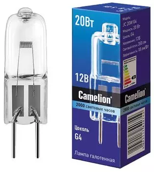 Лампа Camelion галогенная G4 20Вт