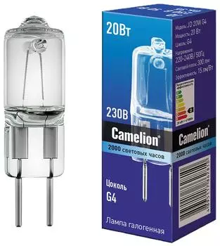 Лампа Camelion галогенная G4 20Вт