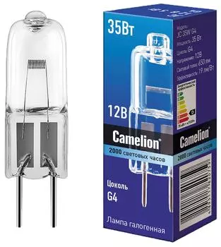Лампа Camelion галогенная G4 35Вт