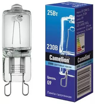 Лампа Camelion галогенная G9 25Вт