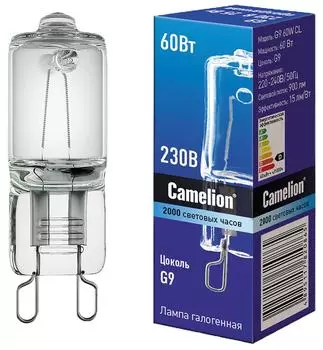 Лампа Camelion галогенная G9 60Вт