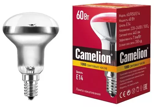 Лампа накаливания Camelion E14 60Вт