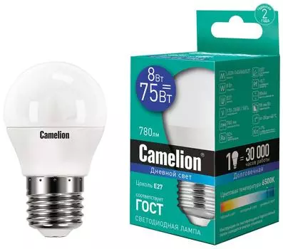 Лампа светодиодная Camelion E27 8Вт