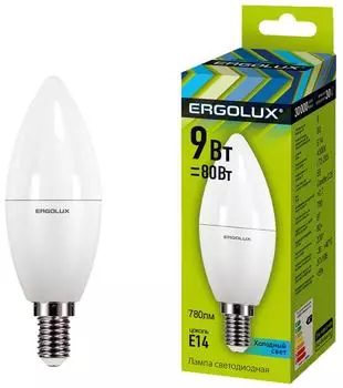 Лампа светодиодная Ergolux LED E14 9Вт. Закажите онлайн!
