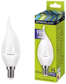 Лампа светодиодная Ergolux LED E14 9Вт