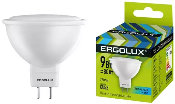 Лампа светодиодная Ergolux LED GU5.3 9Вт