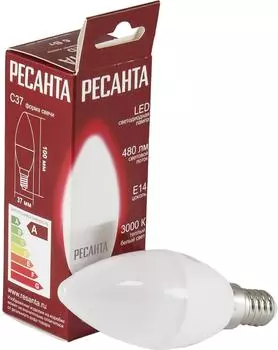 Лампа светодиодная Ресанта E14 6Вт. Доставим до двери!