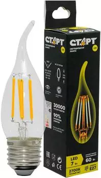 Лампа светодиодная Старт LED Flame E27 7W