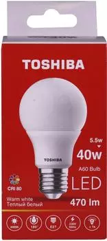 Лампа светодиодная Toshiba 5.5Вт Е27 A60 220В