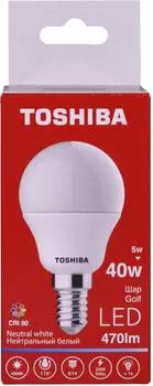 Лампа светодиодная Toshiba 5Вт Е14 G45 220В
