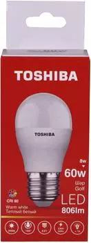 Лампа светодиодная Toshiba 8Вт Е27 G45 220В