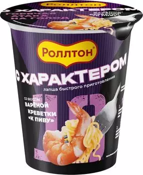 Лапша Роллтон со вкусом вареной креветки к пиву 70г