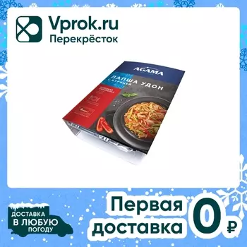 Лапша удон Agama Ready to eat С курицей 250гс доставкой!