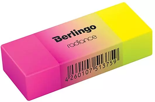 Ластик Berlingo Radiance прямоугольный 50*18*10мм в ассортименте
