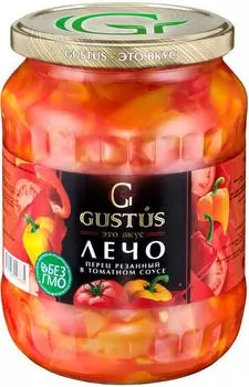 Лечо Gustus Перец резаный в томатном соусе 680г