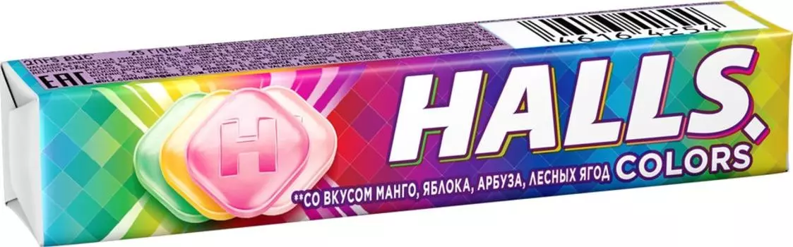 Леденцы Halls Colors 25г - Vprok.ru Перекрёсток