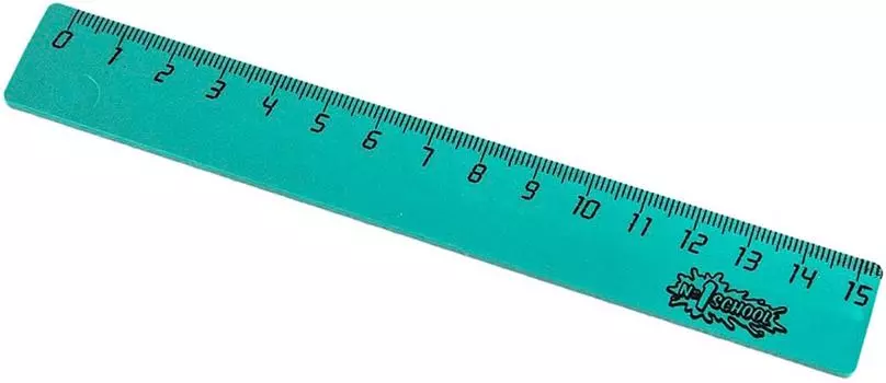 Линейка №1 School бирюза 15см