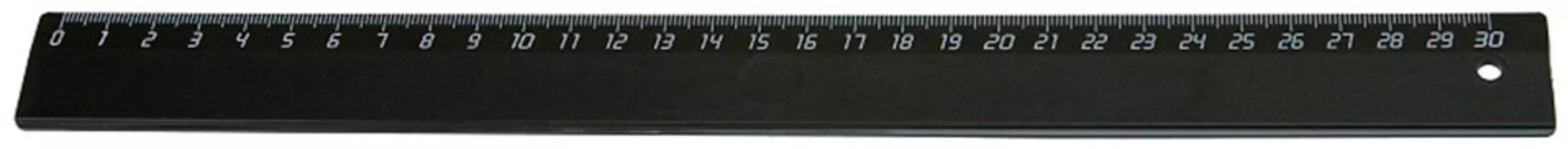 Линейка Attache Economy черная 30см