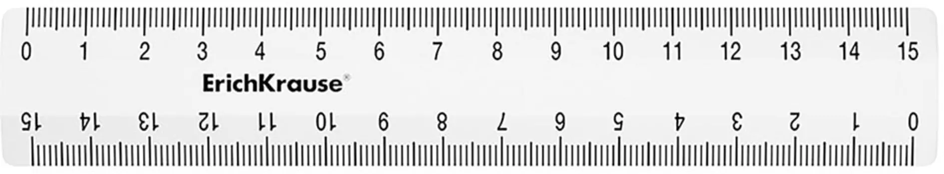 Линейка Erich Krause Clear 15см