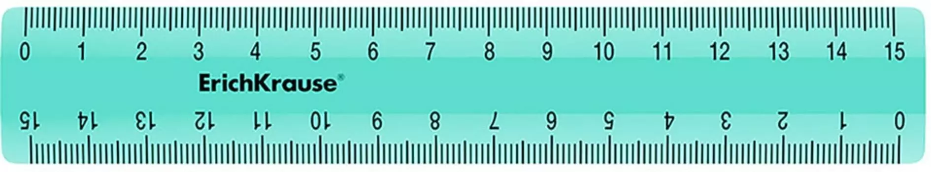 Линейка Erich Krause Pastel Mint мятная 15см