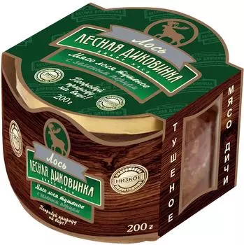 Лосятина Лесная диковинка тушеная с зеленым перцем 200г