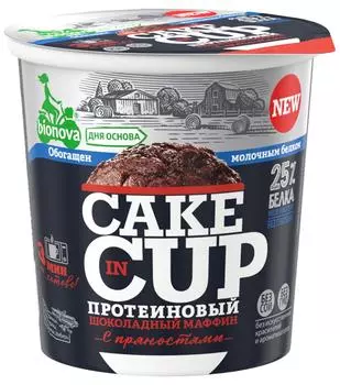 Маффин Bionova протеиновый шоколадный с пряностями 40г