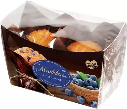 Маффин Русская нива с черникой 160г