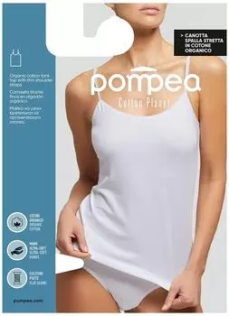 Майка женская Pompea Canotta SS Planet S Bianco