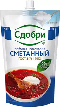 Майонез Сдобри сметанный провансаль 50.5% 330г